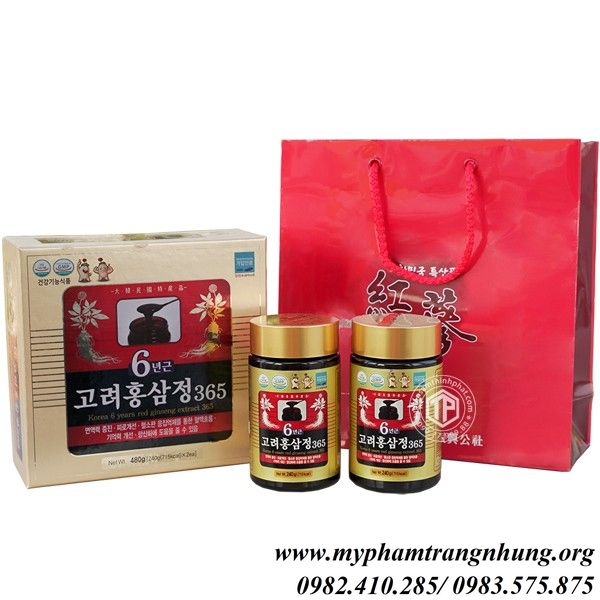 CAO HỒNG SÂM 365 ( 240G X 2 LỌ) HÀN QUỐC