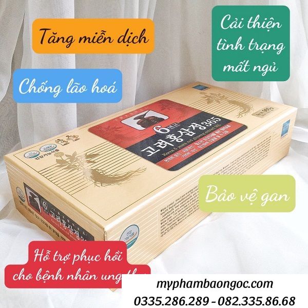 CAO HỒNG SÂM 365 HÀN QUỐC 4 LỌ